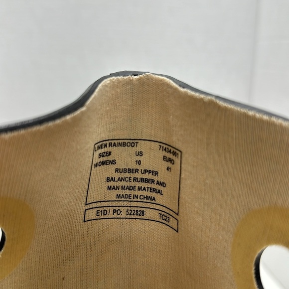 Bogs Rainboots Rubber Pull On Waterproof Boots Plaid Black Gray Women's Size 10 - Picture 6 of 8